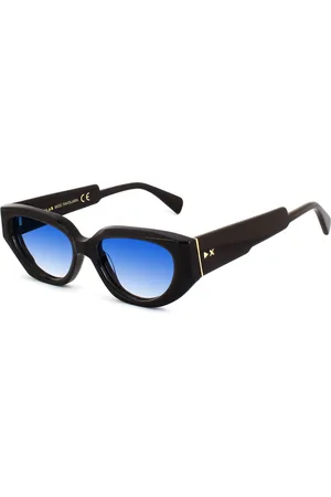 XLAB Donna TAVOLARA Occhiali da sole Acetato Azzurro Cat Eye Sfumato