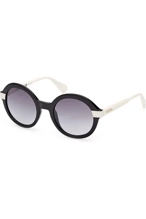 Max&Co. Donna MO0052 04B Occhiali da sole Iniettato Fumo Rotonda Normale Sfumato
