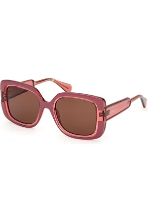 Max&Co. Donna MO0096 74E Occhiali da sole Iniettato Marrone Squadrata Normale