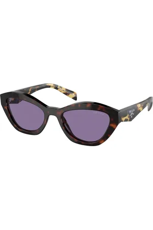 Prada Donna PR A02S 17N50B Occhiali da sole Acetato Viola Farfalla Normale Specchiato