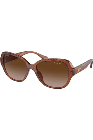 Ralph Lauren Donna RA5316U 614913 Occhiali da sole Iniettato Marrone Rotonda Normale Sfumato