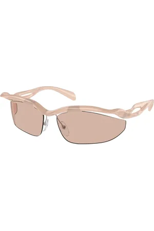 Prada Donna PR A25S 12S4I2 Occhiali da sole Iniettato Marrone Cat Eye Normale