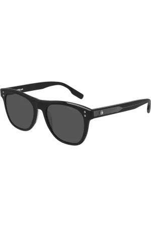 Montblanc Uomo MB0124S 001 Occhiali da sole Acetato Grigio Squadrata