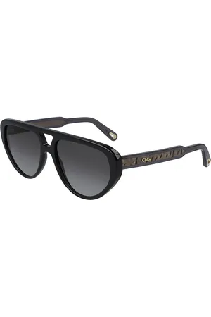 Chloé Donna CE758S 42179 001 Occhiali da sole Acetato Grigio Pilot Normale Sfumato