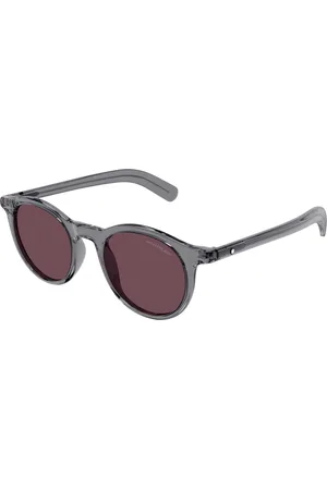 Montblanc Uomo MB0353S 003 Occhiali da sole Viola Rotonda