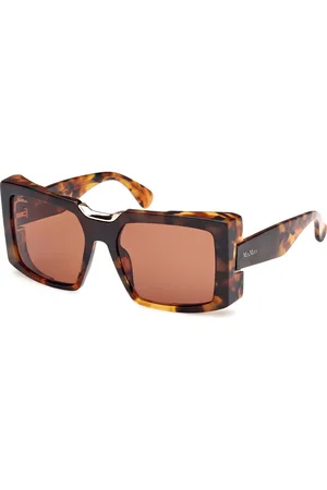 Max Mara Donna MM0124 SPARK6 56E Occhiali da sole Acetato Marrone Squadrata Normale