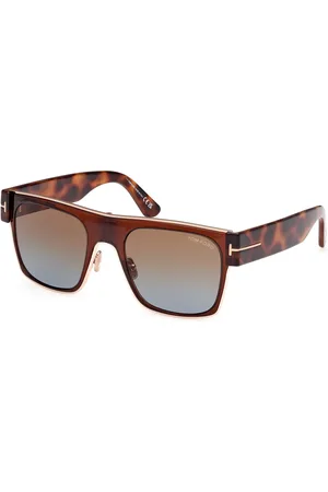 Tom Ford Unisex FT1073 EDWIN 48F Occhiali da sole Iniettato Squadrata Normale Sfumato