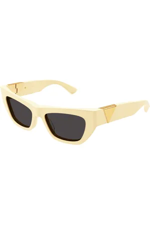 Bottega Veneta Donna BV1177S 004 Occhiali da sole Acetato Grigio Cat Eye Normale