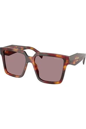 Prada Donna PR 24ZS 22A20I Occhiali da sole Acetato Marrone Squadrata Normale
