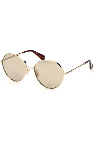 Max Mara Donna MM0096 MENTON 32G Occhiali da sole Metallo Marrone Rotonda Normale