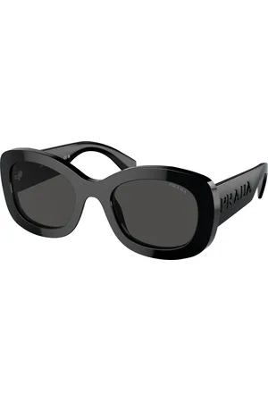 Prada Donna PR A13S 1AB5S0 Occhiali da sole Acetato Grigio Rotonda Normale