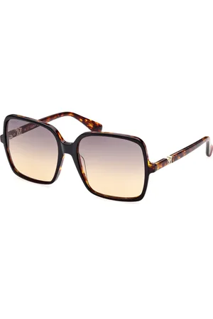Max Mara Donna MM0037 EMME9 05K Occhiali da sole Acetato Trasparente Squadrata Normale Sfumato