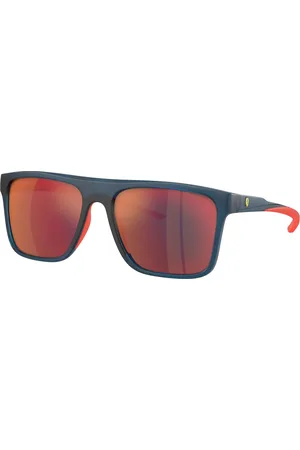 FERRARI Uomo FZ6006 506/6P Occhiali da sole Iniettato Rosso Squadrata Normale Specchiato