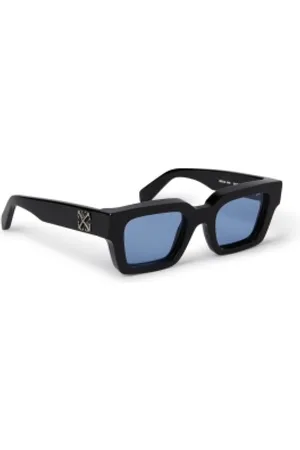 OFF-WHITE Unisex OERI126 Virigil L 1040 black Occhiali da sole Acetato Azzurro Squadrata Normale