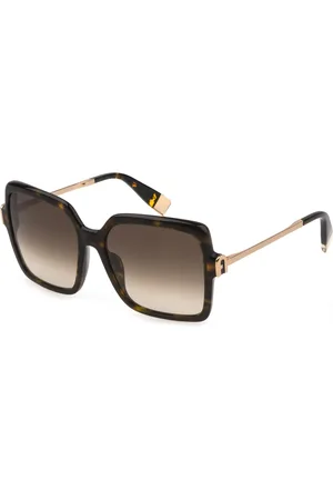Furla Donna SFU626 0706 Occhiali da sole Acetato Marrone Squadrata Normale Sfumato