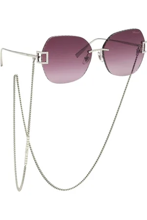 Chopard Donna IKCHG31 579 Occhiali da sole Metallo Viola Squadrata Antiriflesso Sfumato