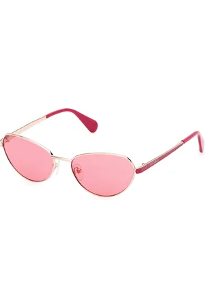 Max&Co. Donna MO0111 72S Occhiali da sole Metallo Bordeaux Rotonda Normale