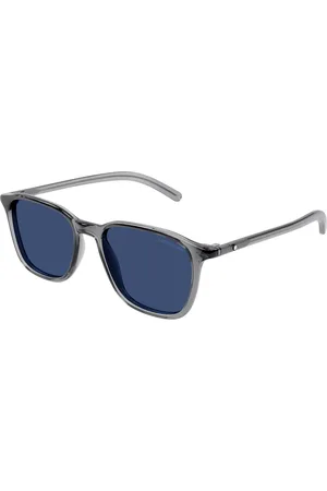 Montblanc Uomo MB0325S 002 Occhiali da sole Blu Rotonda