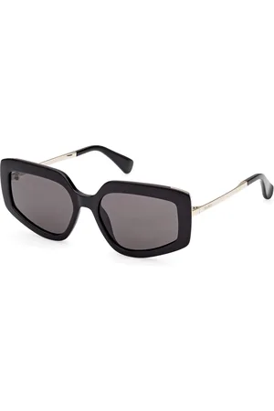 Max Mara Donna MM0069 DESIGN7 01A Occhiali da sole Iniettato Fumo Geometrica Normale