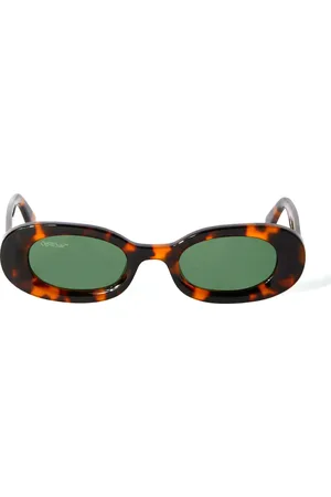 OFF-WHITE Unisex OERI087 Amalfi 6055 Occhiali da sole Acetato Verde Rotonda Normale