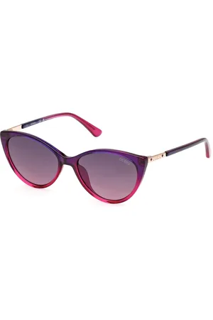 Guess Unisex GU9240 77B Occhiali da sole Iniettato Grigio Cat Eye Normale Sfumato