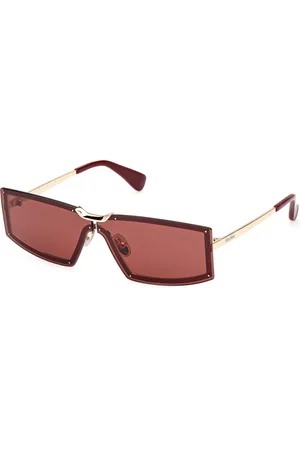 Max Mara Donna MM0118 32S Occhiali da sole Metallo Bordeaux Squadrata Normale