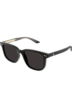 Montblanc Uomo MB0258SA 001 Occhiali da sole Acetato Grigio Squadrata