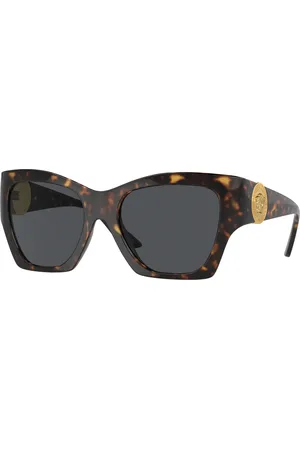 VERSACE Donna VE4452 108/87 Occhiali da sole Iniettato Grigio Geometrica Normale
