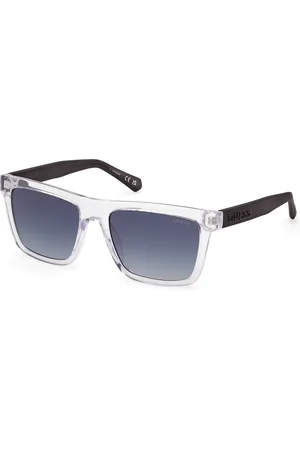 Guess Uomo GU00166 26W Occhiali da sole Iniettato Blu Squadrata Normale