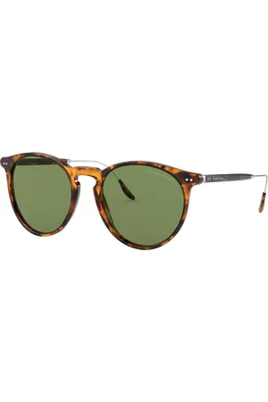Ralph Lauren Uomo RL8181P 52494E Occhiali da sole Acetato Verde Pantos Normale