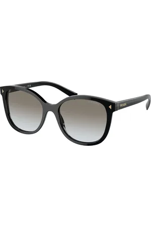 Prada Donna PR 22ZS 1AB0A7 Occhiali da sole Acetato Grigio Squadrata Normale Sfumato