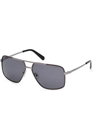Guess Uomo GU00167 09D Occhiali da sole Metallo Squadrata Polarizzata