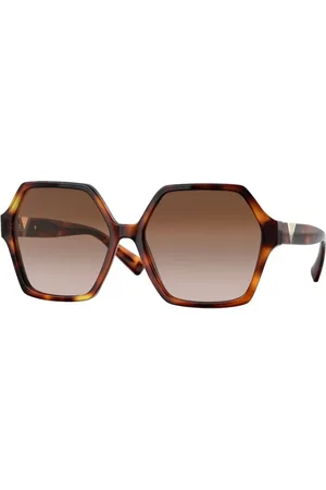 VALENTINO Donna VA4088 501113 Occhiali da sole outlet Plastica Marrone Geometrica Normale Sfumato