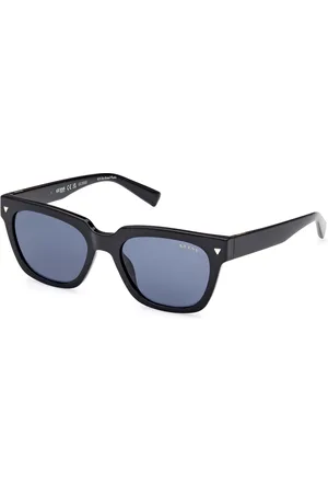 Guess Uomo GU8265 01V Occhiali da sole Iniettato Blu Squadrata Normale