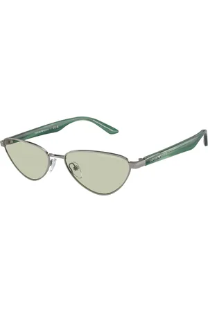 Emporio Armani Donna EA2153 3010/2 Occhiali da sole Metallo Verde Geometrica Normale