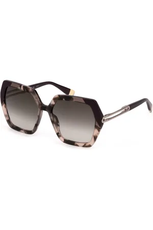 Furla Donna SFU684 01GT Occhiali da sole Acetato Marrone Squadrata Normale Sfumato