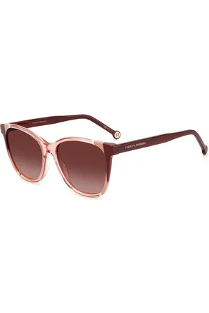 Carolina Herrera Donna CH 0061/S C19/3X Occhiali da sole Plastica Rosso Rotonda Sfumato