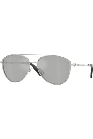 Burberry Unisex BE3157 10058V Occhiali da sole Metallo Pilot Specchiate