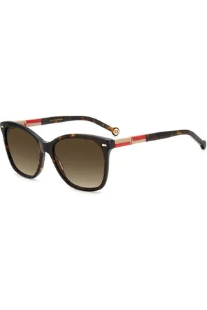 Carolina Herrera Donna HER 0137/S O63/HA Occhiali da sole Acetato Marrone Cat Eye Sfumato