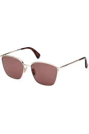 Max Mara Donna MM0043 DESIGN 52E Occhiali da sole Metallo Marrone Geometrica Normale