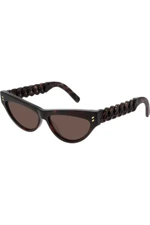 Stella McCartney Donna SC0235S 002 Occhiali da sole outlet Acetato Marrone Cat Eye Normale
