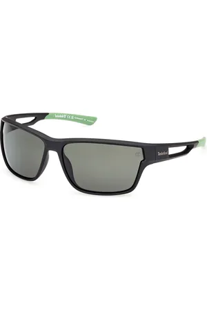 Timberland Uomo TB00001 02R Occhiali da sole Iniettato Verde Squadrata Polarizzata