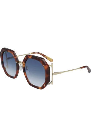 Salvatore Ferragamo Donna SF940S 40984 214 Occhiali da sole Acetato Multicolore Geometrica Sfumato