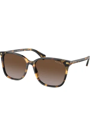 Ralph Lauren Donna RA5293 VVCV 6148T5 Occhiali da sole Acetato Marrone Squadrata Polarizzata Sfumato