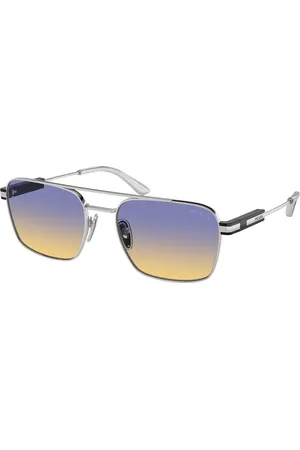 Prada Unisex PR 67ZS 1BC06Z Occhiali da sole Metallo Viola Pillow Normale Sfumato
