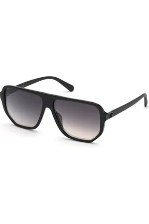 Guess Uomo GU00003 01Q Occhiali da sole Iniettato Verde Pilot Normale Specchiato