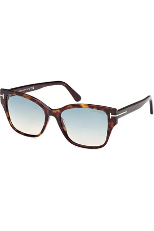 Tom Ford Donna FT1108 ELSA 52P Occhiali da sole Acetato Verde Farfalla Normale Sfumato