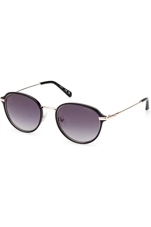 Guess Uomo GU00068 01B Occhiali da sole Iniettato Fumo Rotonda Normale Sfumato