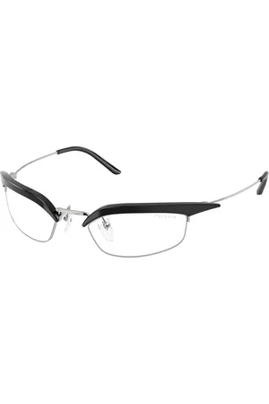 Prada Donna PR B50S TZM08N Occhiali da sole Metallo Trasparente Squadrata Normale