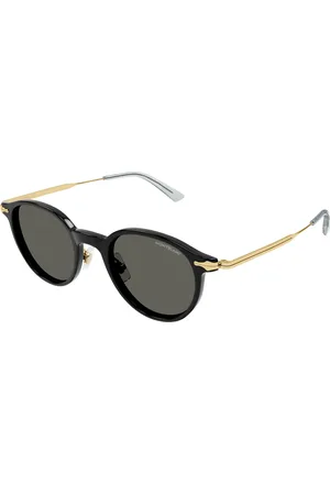 Montblanc Uomo MB0362S 001 Occhiali da sole Acetato Grigio Rotonda